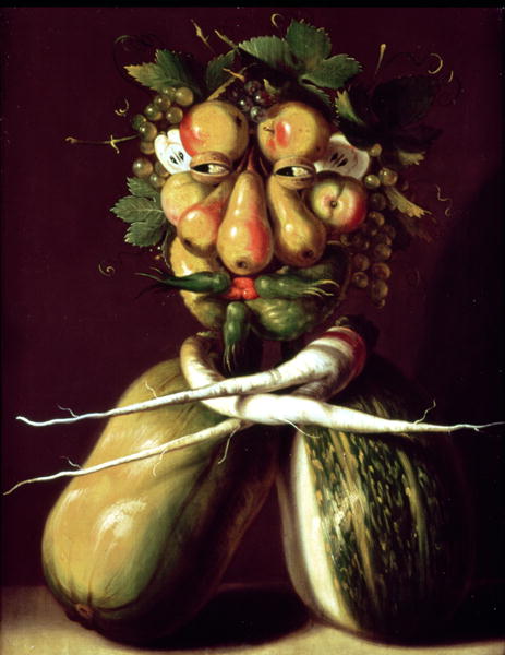 Arcimboldo Vintage Print Spring 1573 16 3/4 x 12 inches Italian Renaissance Painter of Figures From 2024 Fruit